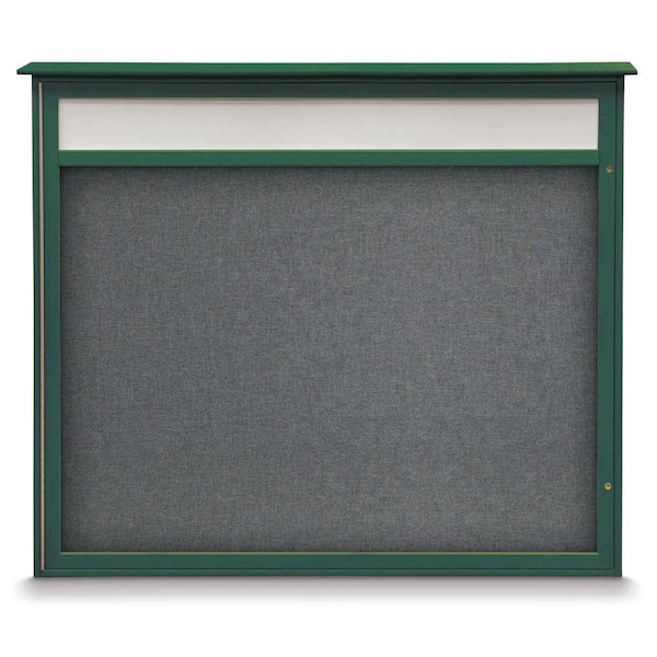 United Visual Products Double Door Enclosed Indoor Letterboard UV11255-SATIN-GREYVL - main